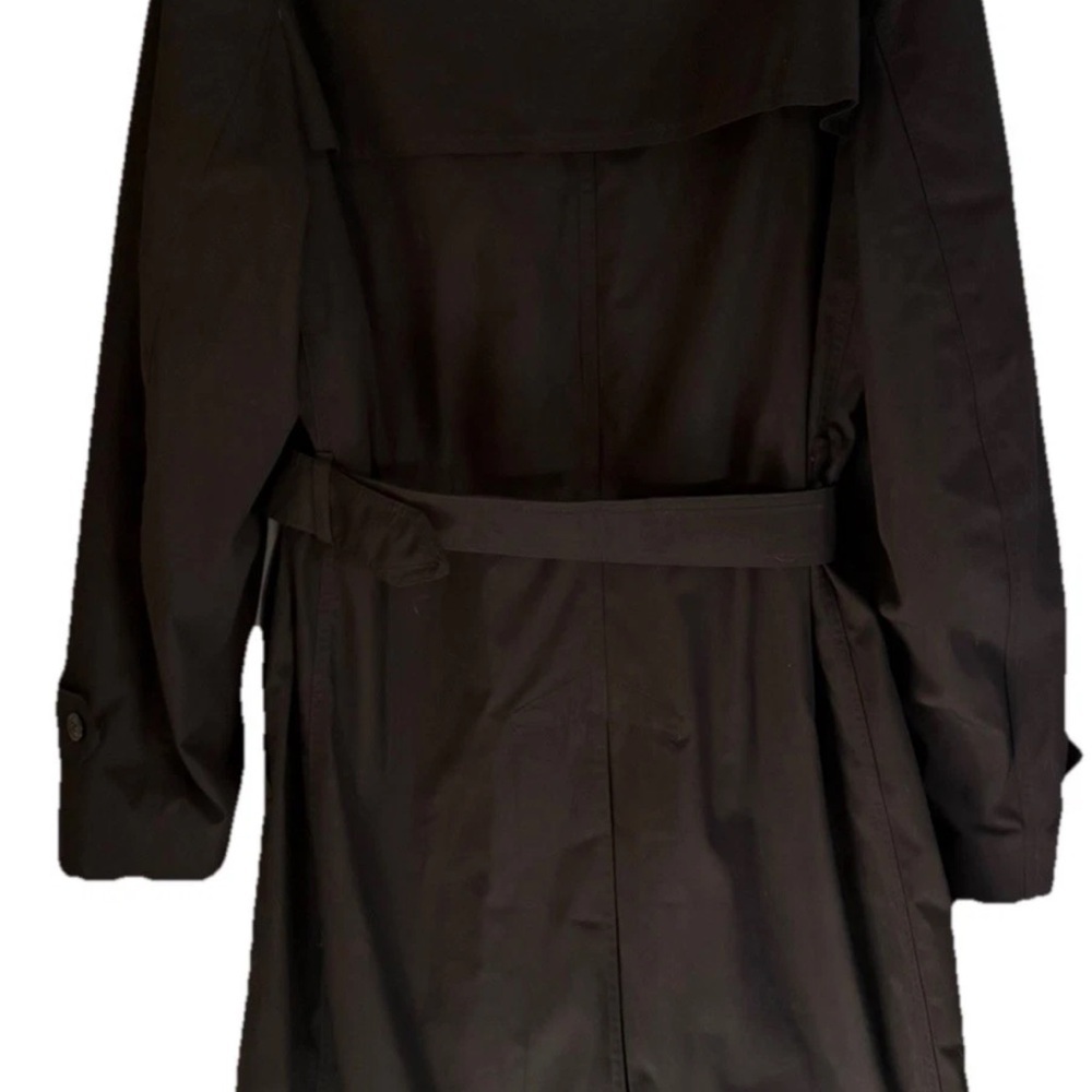 Military-grade DSCP by Sterling of Boston Black Trench Coat Sz 42R - Picture 2 of 7